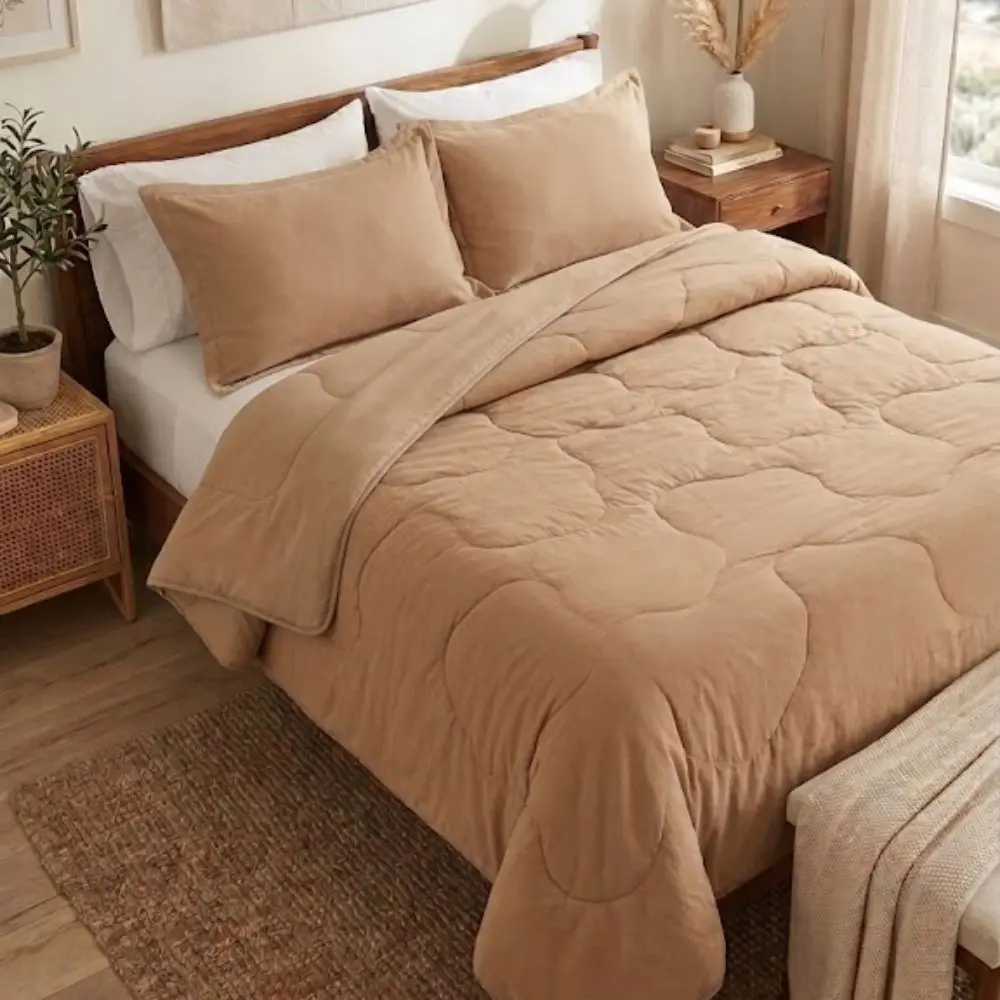 Acolchado Cobertor Queen King 4800 Hilos Reversible