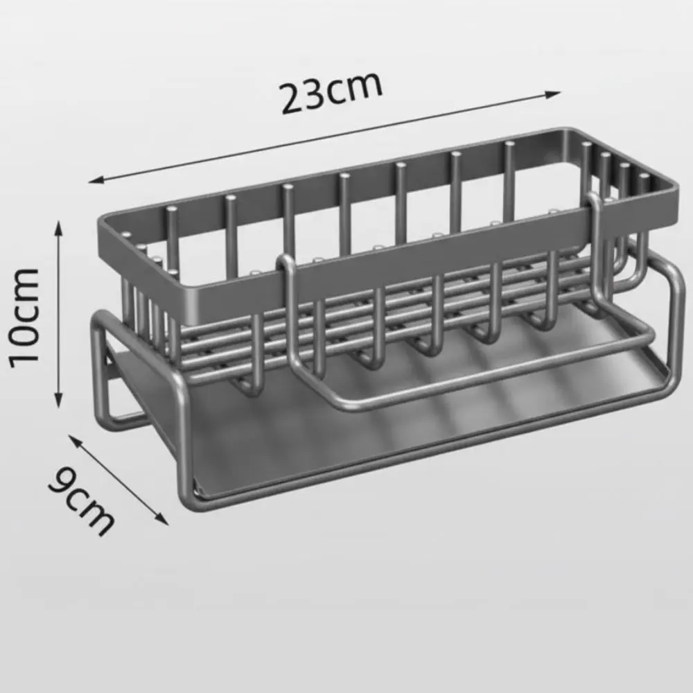 Organizador De Cocina Para Esponja Y Detergente Gris Oscuro - Imagen 5