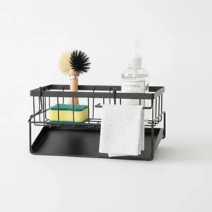Organizador De Cocina Para Esponja Y Detergente Gris Oscuro