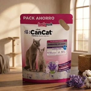 Piedras Para Gatos Sílica Gel Lavanda Cancat 7.6lt Family Pack