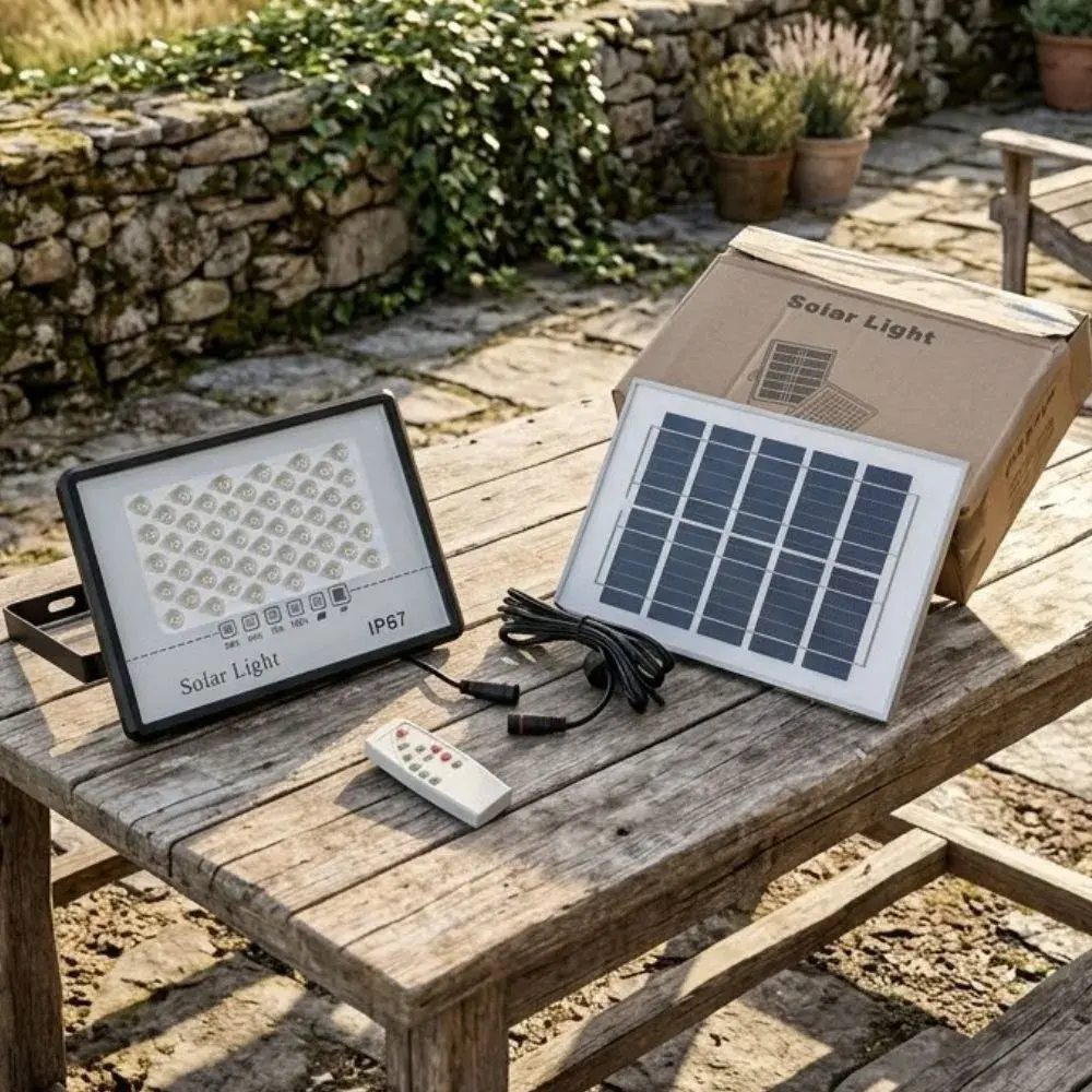 Reflector Solar 200w Led Para Exterior Con Control Remoto