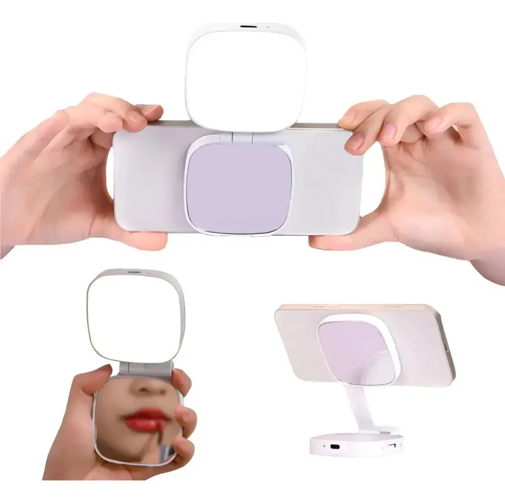 Luz Led Selfie Magnetica Portatil Para Celular Con Espejo - Image 4