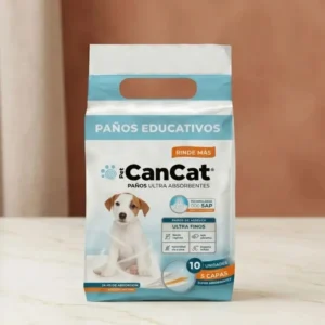 Paños Educativos Para Mascotas Ultra Absorbentes Cancat 60x60 10u Blanco