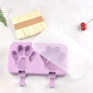 Molde de Silicona Pata de Oso Ideal para Helado Repostería Jabones Velas Color Violeta
