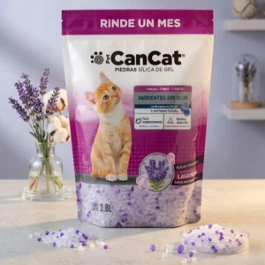 Piedras Para Gatos Sílica De Gel Lavanda Cancat 3.8lt