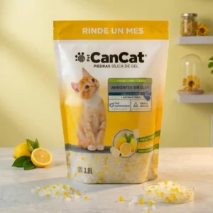 Piedras Para Gatos Sílica De Gel Limon Cancat 3.8lt