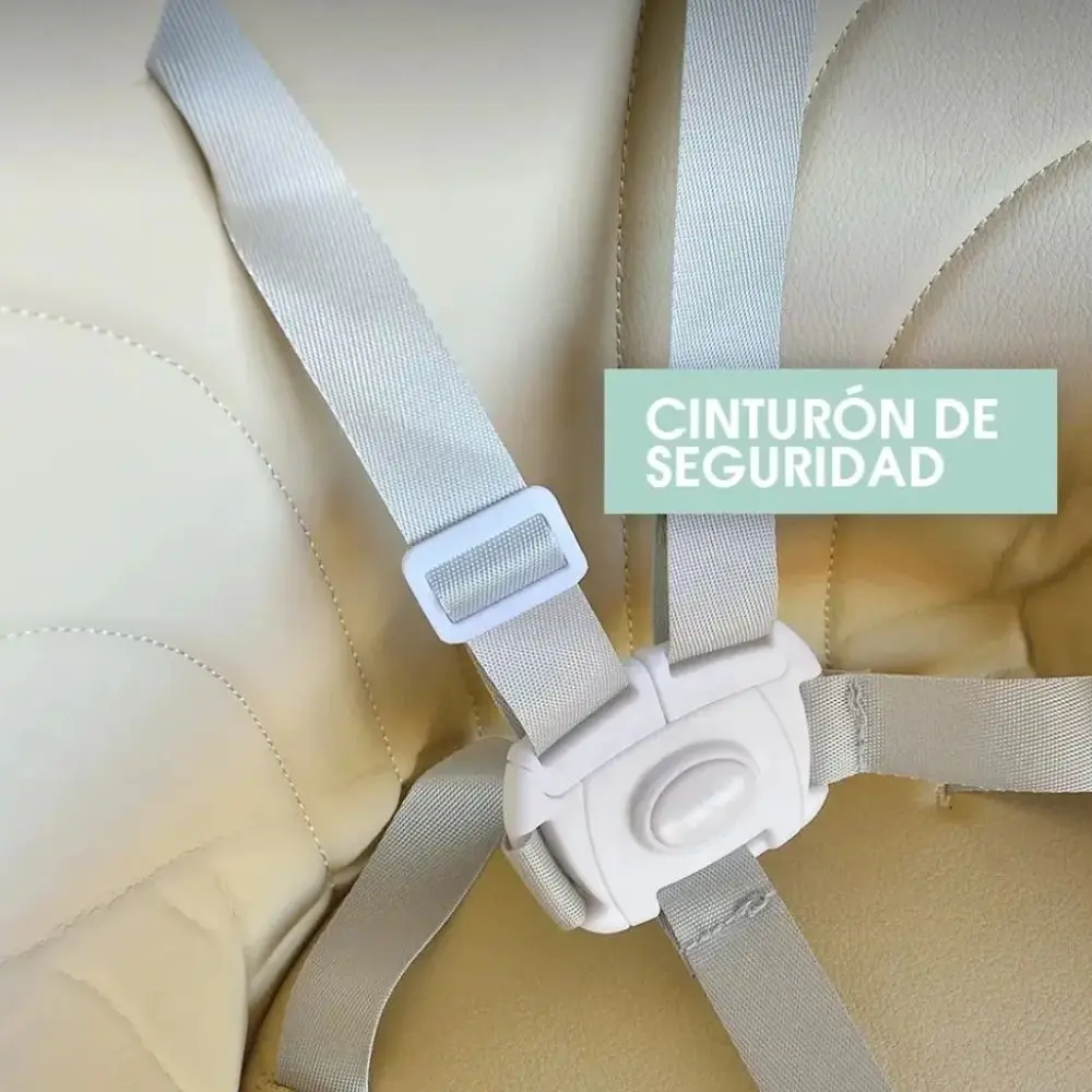 Silla de Comer para Bebé 2 en 1 Plegable y Reclinable – Caqui - Imagen 6