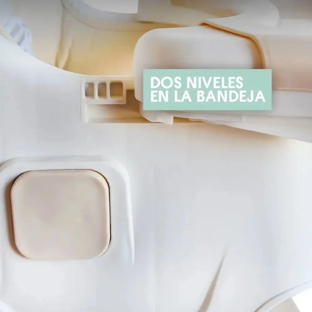 Silla de Comer para Bebé 2 en 1 Plegable y Reclinable – Caqui - Imagen 8