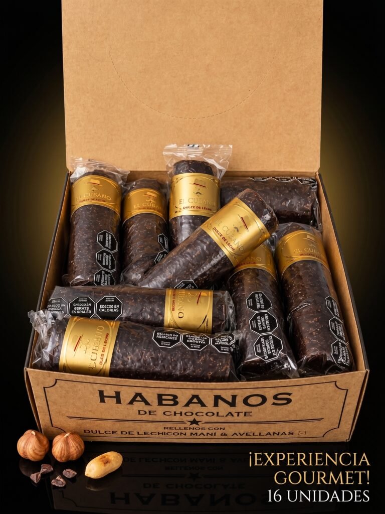 EL CUBANO - Habanos Premium Artesanales De Chocolate Rellenos con Dulce de Leche