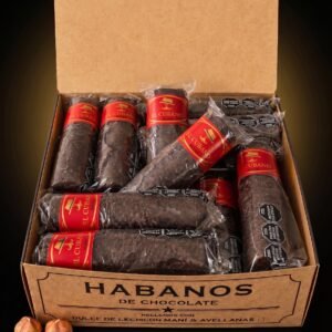 EL CUBANO - Habanos Premium Artesanales De Chocolate Rellenos con Pasta de Maní