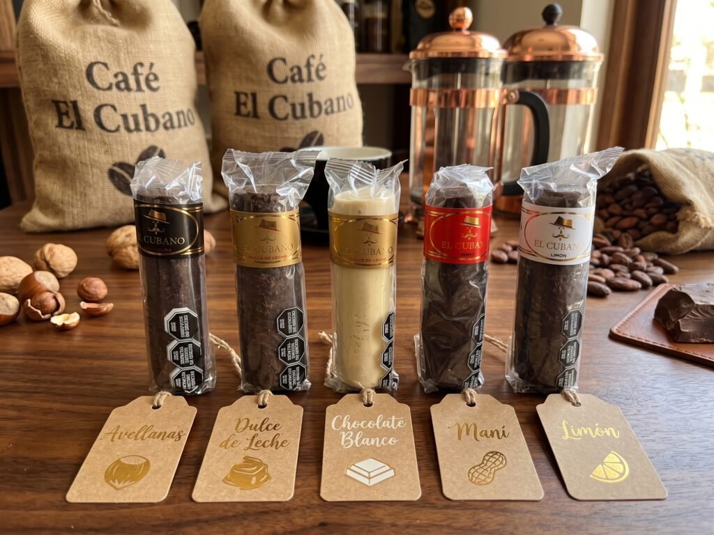 EL CUBANO - Habanos Premium Artesanales De Chocolate Rellenos - Mix de Sabores x 5 unidades