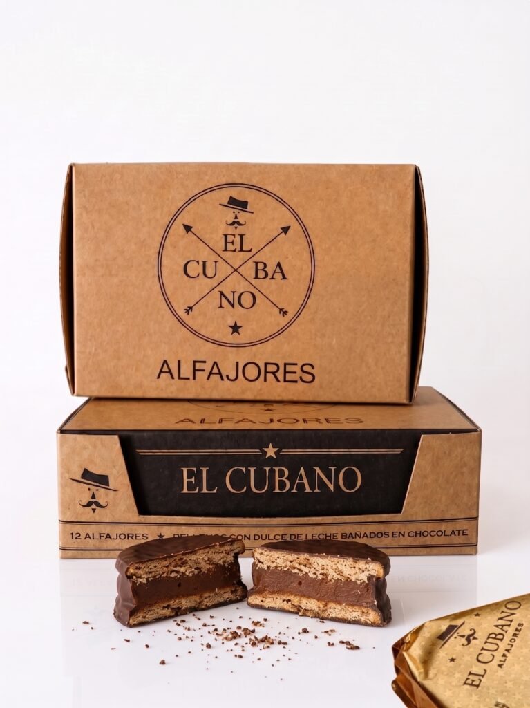 EL CUBANO - Alfajores Artesanales Premium de Chocolate Rellenos con Dulce De Leche x 12 Unidades