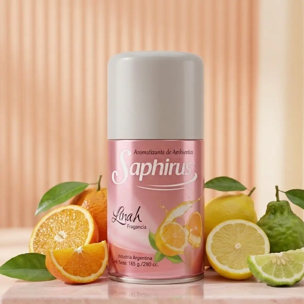 Aromatizante Saphirus Aerosol - Fragancia Linah 280cc