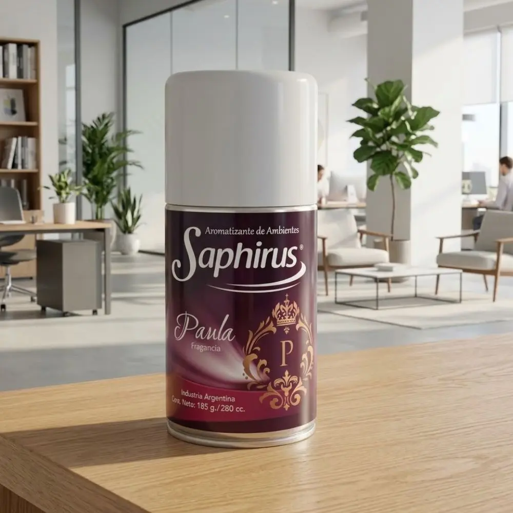 Aromatizante Saphirus Aerosol - Fragancia Paula 280 cc