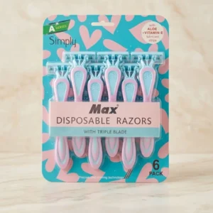 Afeitadora Femenina Triple Hoja Max Simply - Pack X6