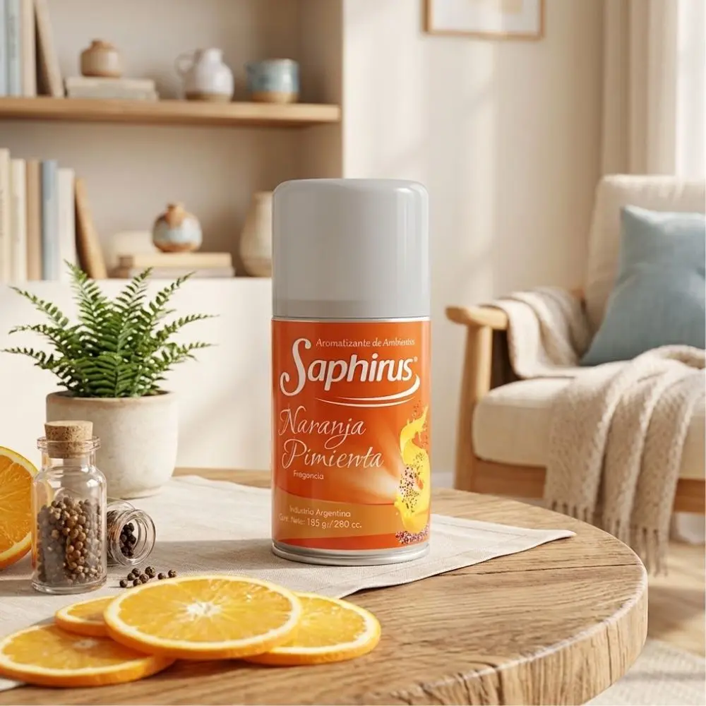 Aromatizante Saphirus Aerosol - Naranja Pimienta 280cc