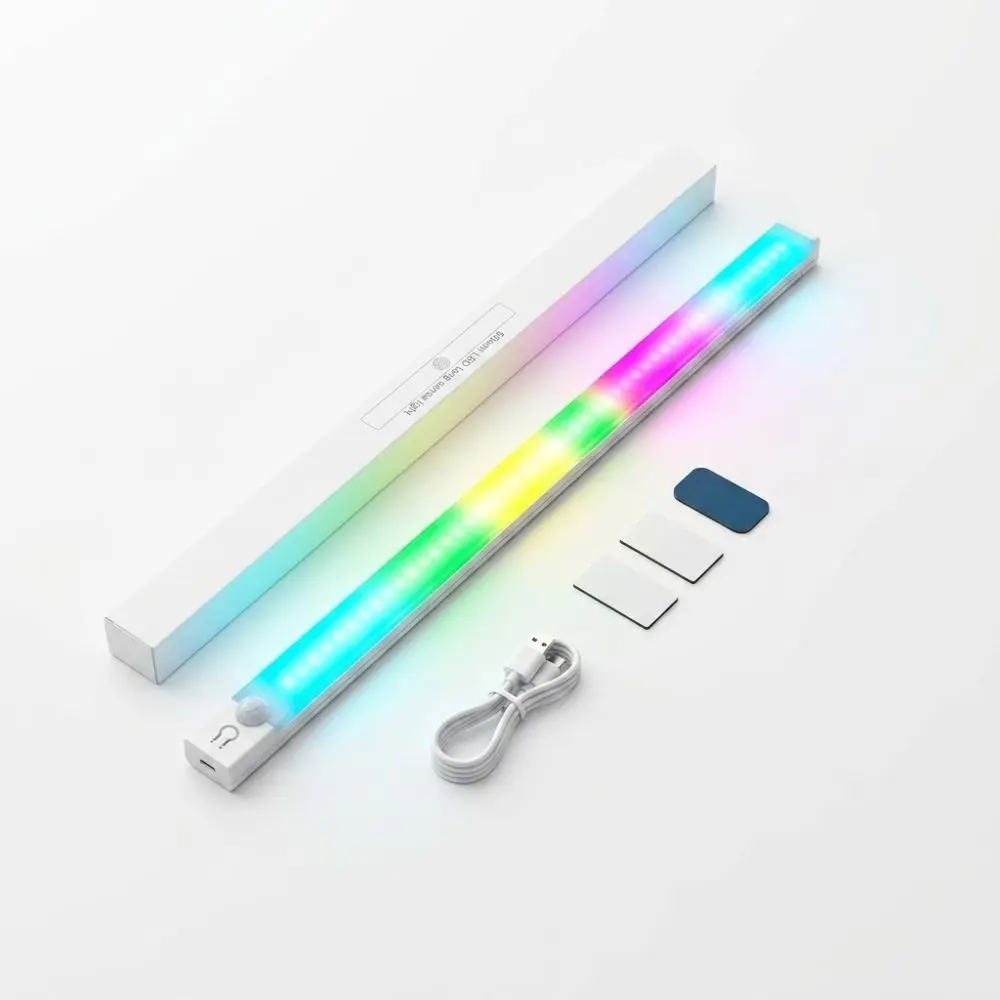 Luz Led 50cm Rgb Con Sensor De Movimiento Recargable