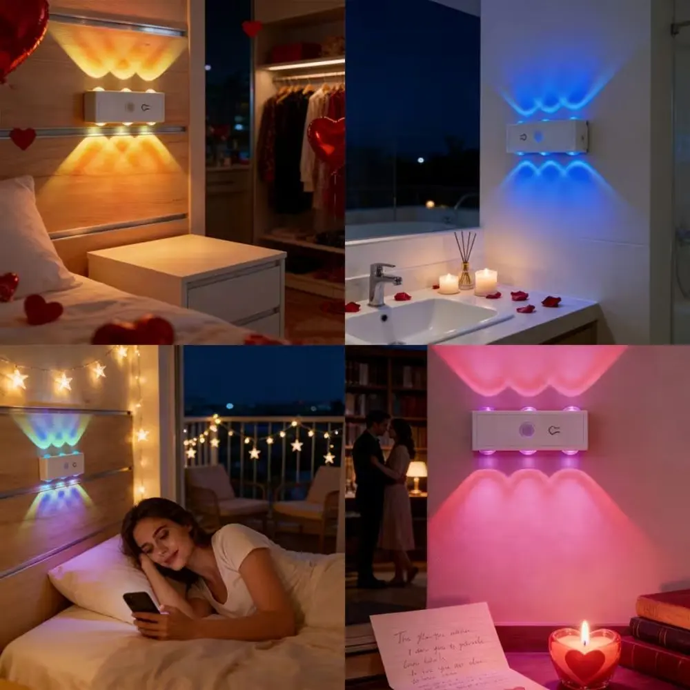 Luz Led De Colores Con Sensor Movimiento Recargable Rgb - Imagen 4